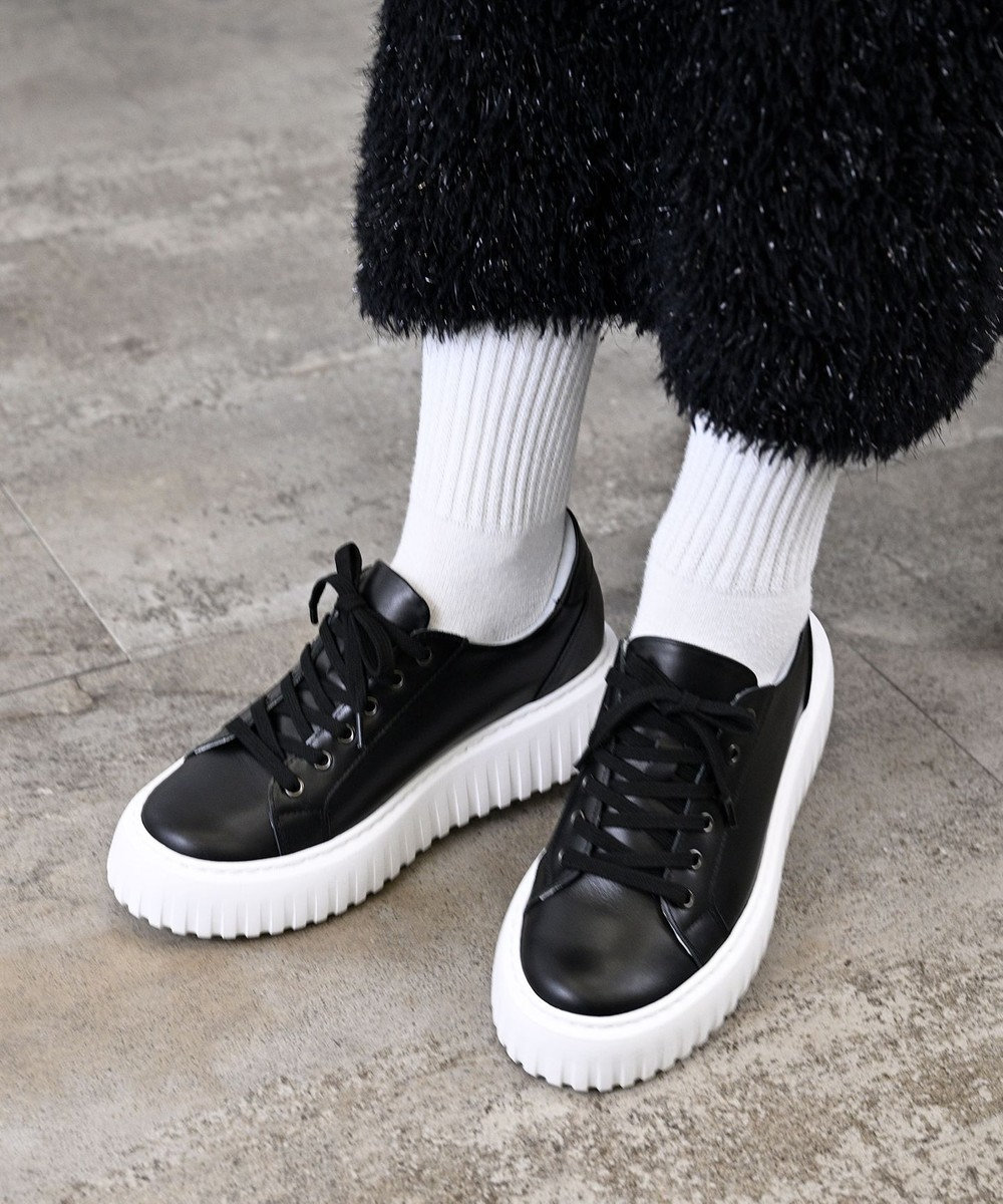 Pointer 日本製 レースアップ厚底スニーカー 