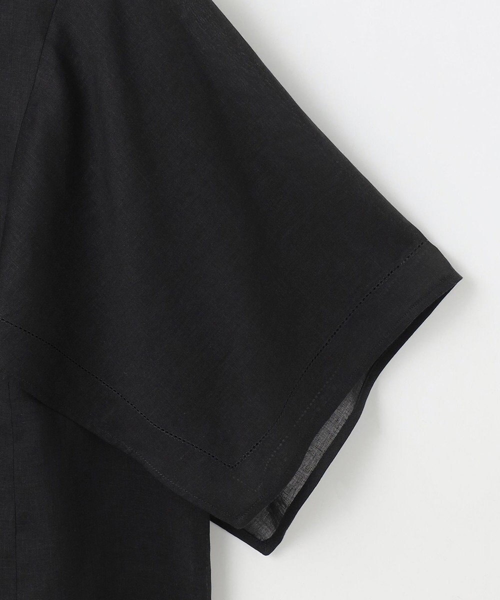 自由区 【WEB限定・接触冷感・洗える】シアーラミーローンイレギュラーヘムスリーブ ブラウス 