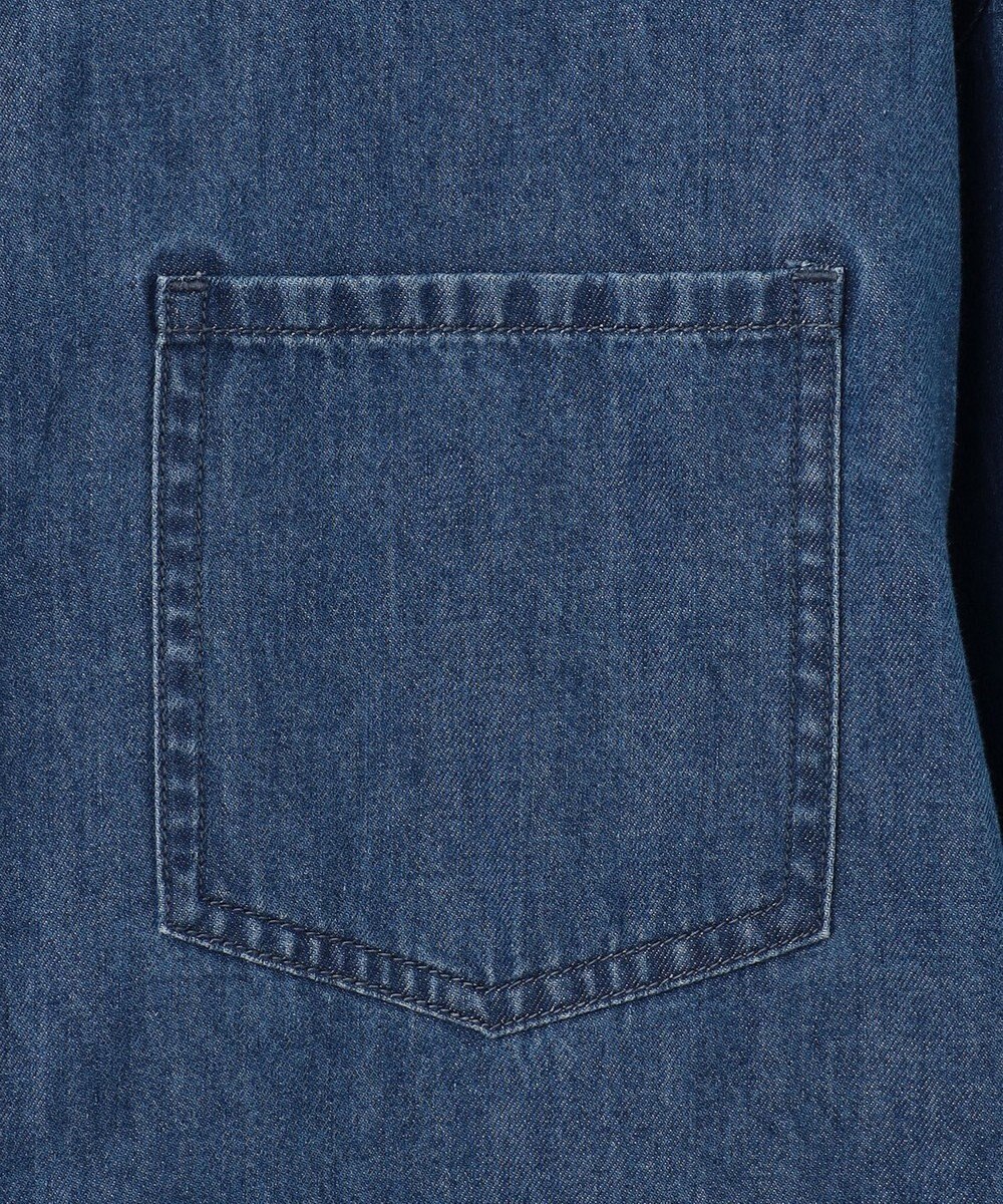 23区 【洗える】23区DENIM ライトダンガリー シャツ ワンピース 