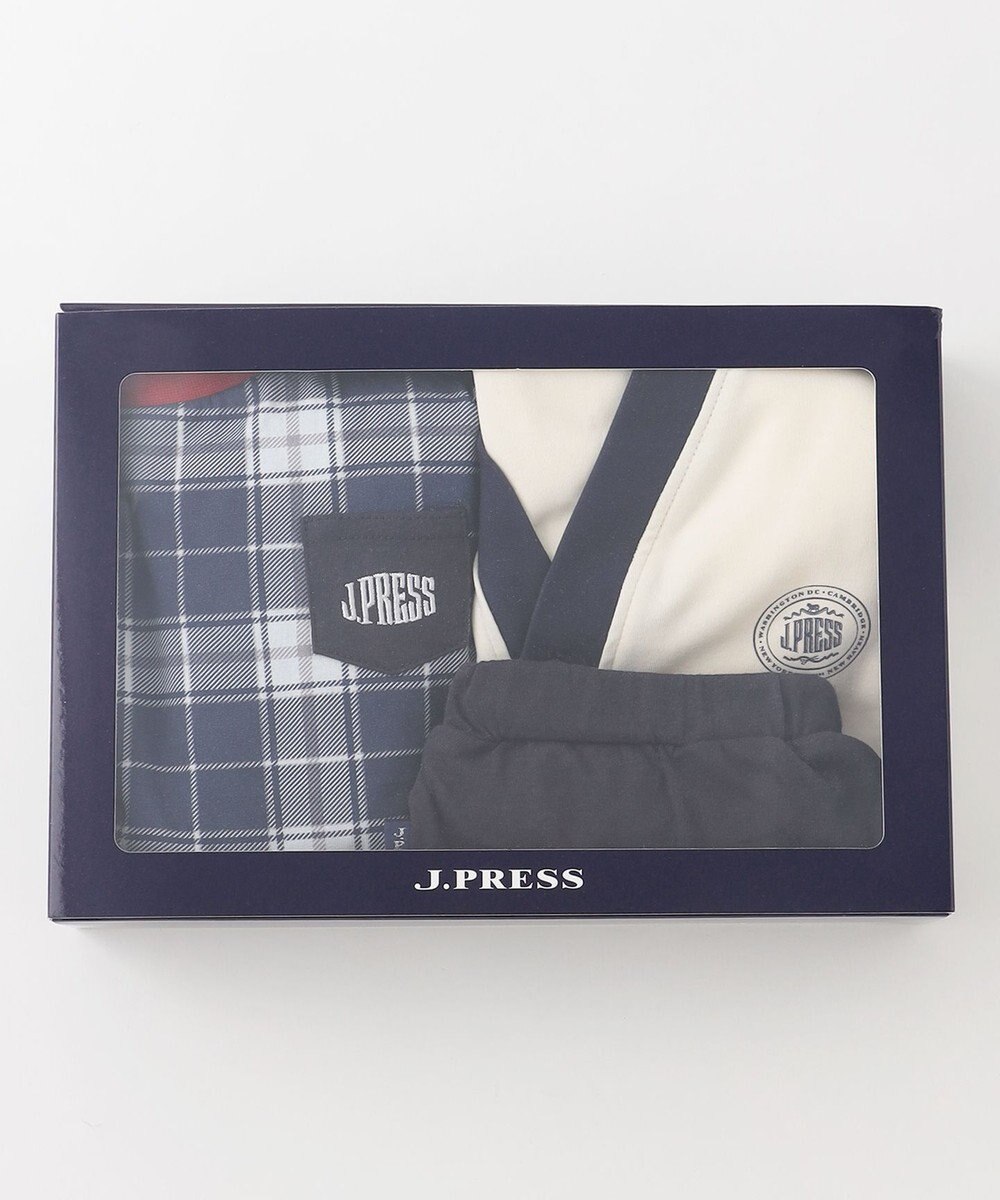 J.PRESS KIDS 【BOX付き】【80-90㎝】スムース 天竺カーディガン&長袖Tシャツ&パンツ セット 