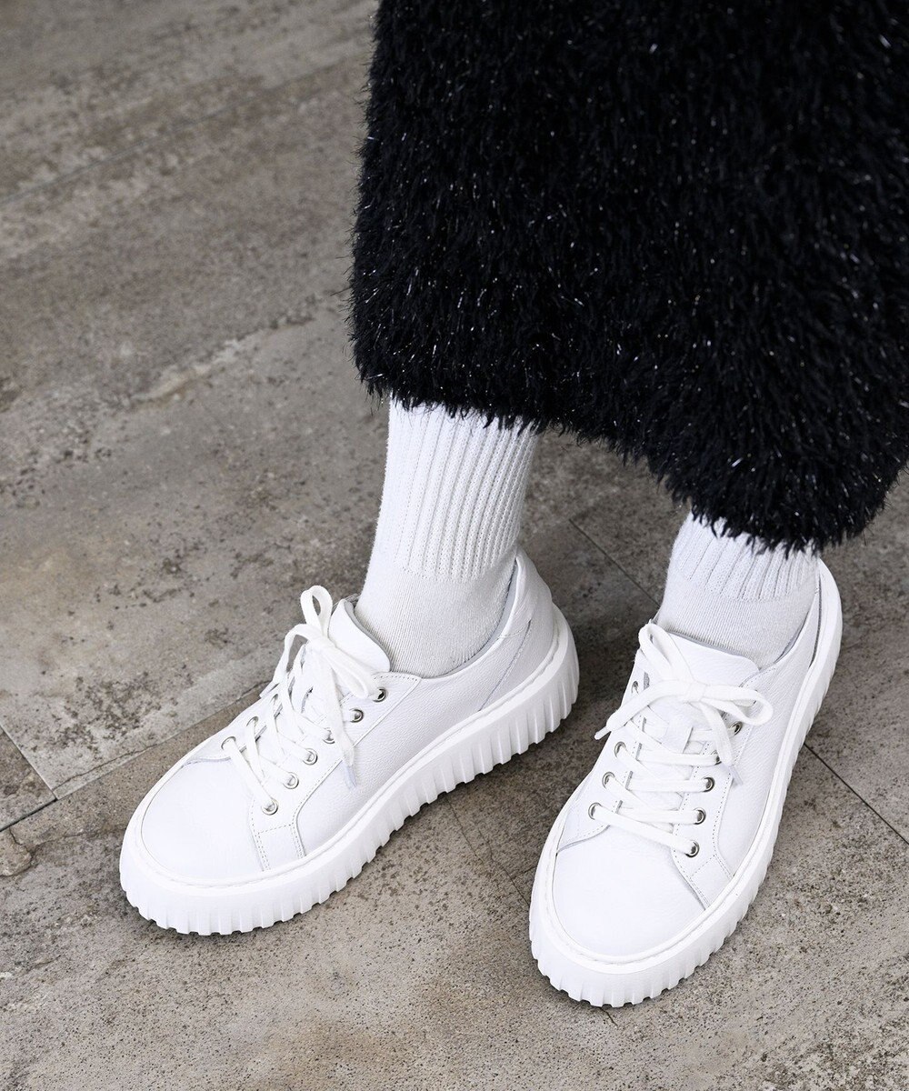 Pointer 日本製 レースアップ厚底スニーカー 