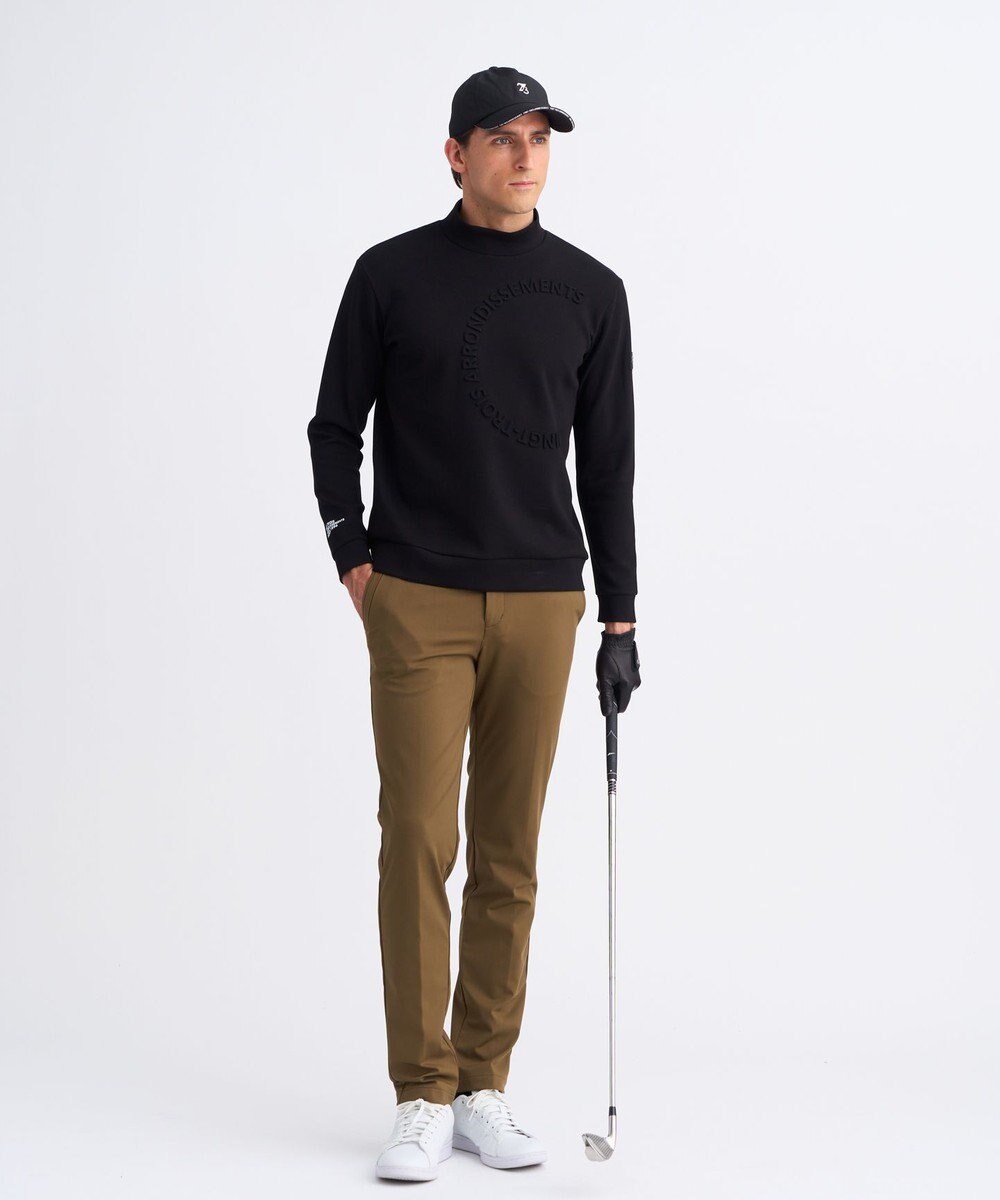 23区GOLF 【MEN】エンボスロゴダンボールモックネック 