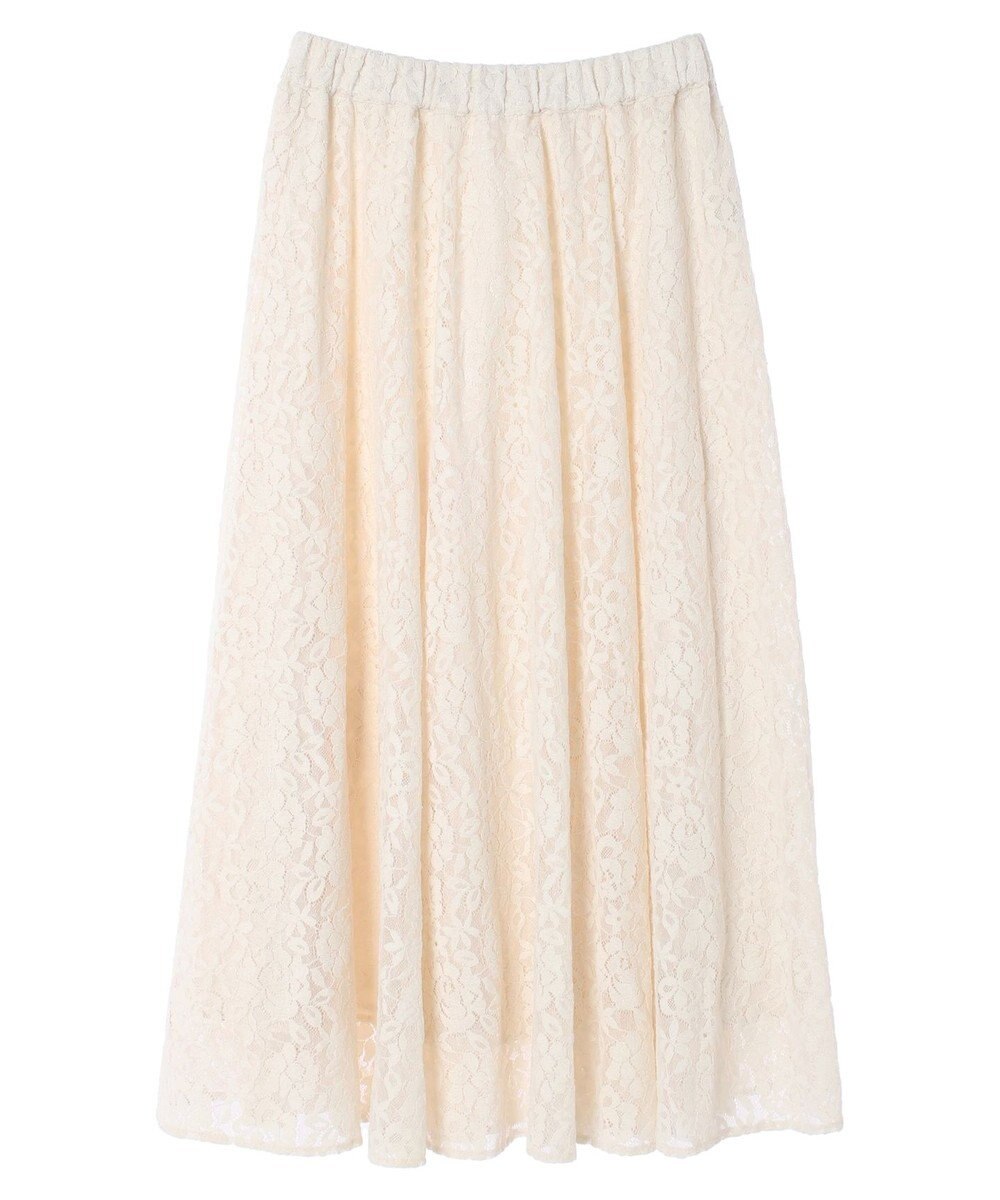 earth music&ecology 起毛レースフレアスカート 