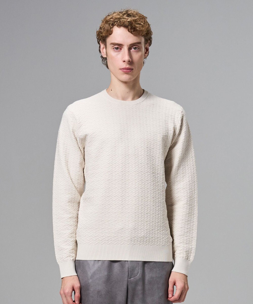 JOSEPH HOMME 新柄【イージーケア】 ヴィスコースリンクス　クルーネックニット 