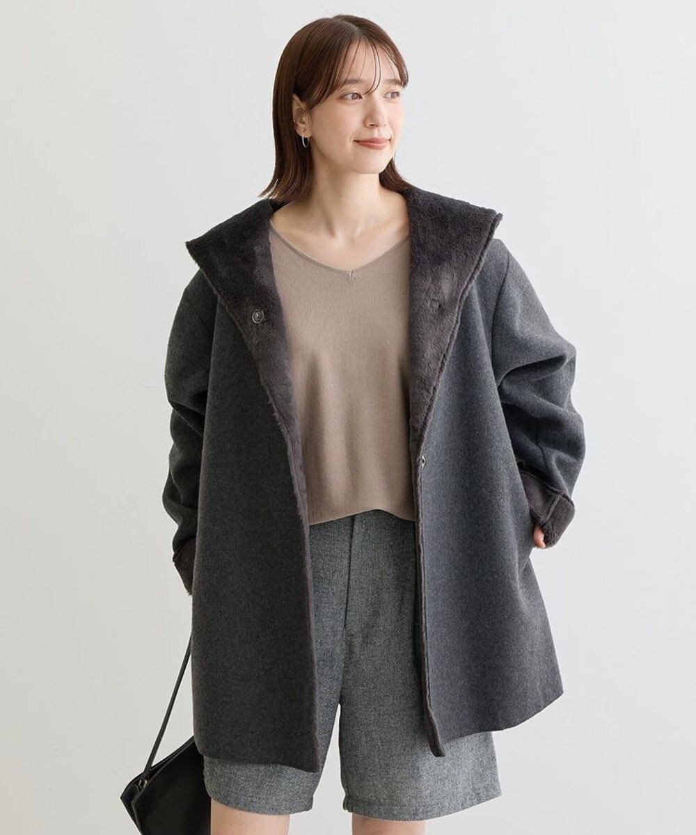 Green Parks 洗える　Ｖネックドルマンニットプルオーバー 