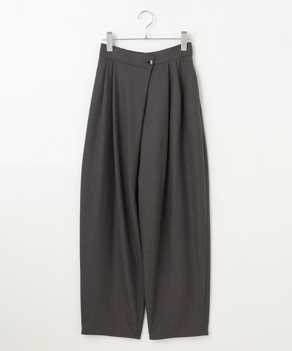 #Newans 【洗える】スラントフロントコクーンパンツ 