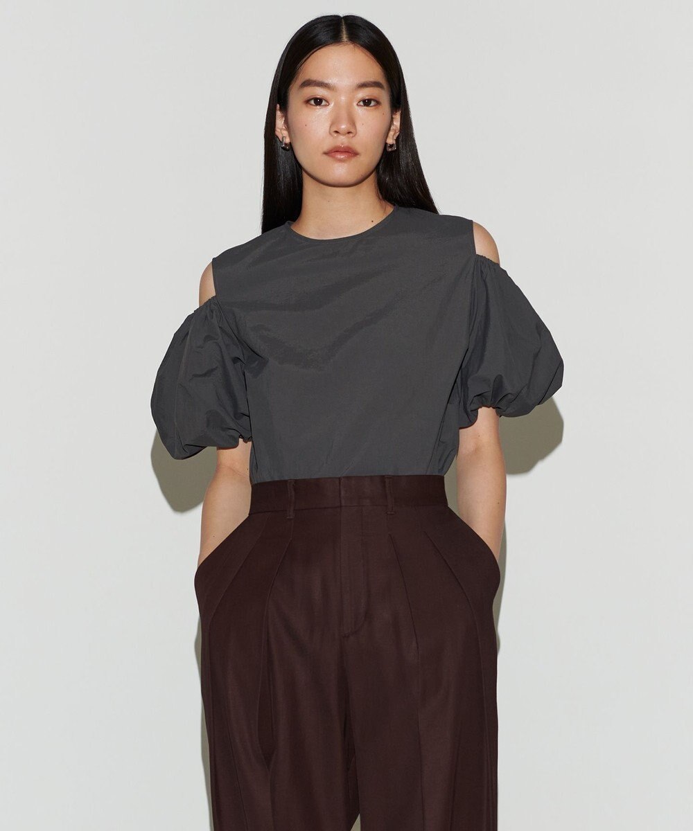 NAVE 【Nave　撥水機能・UVカット・透湿・接触冷感】ナイロンワッシャー ブラウス 