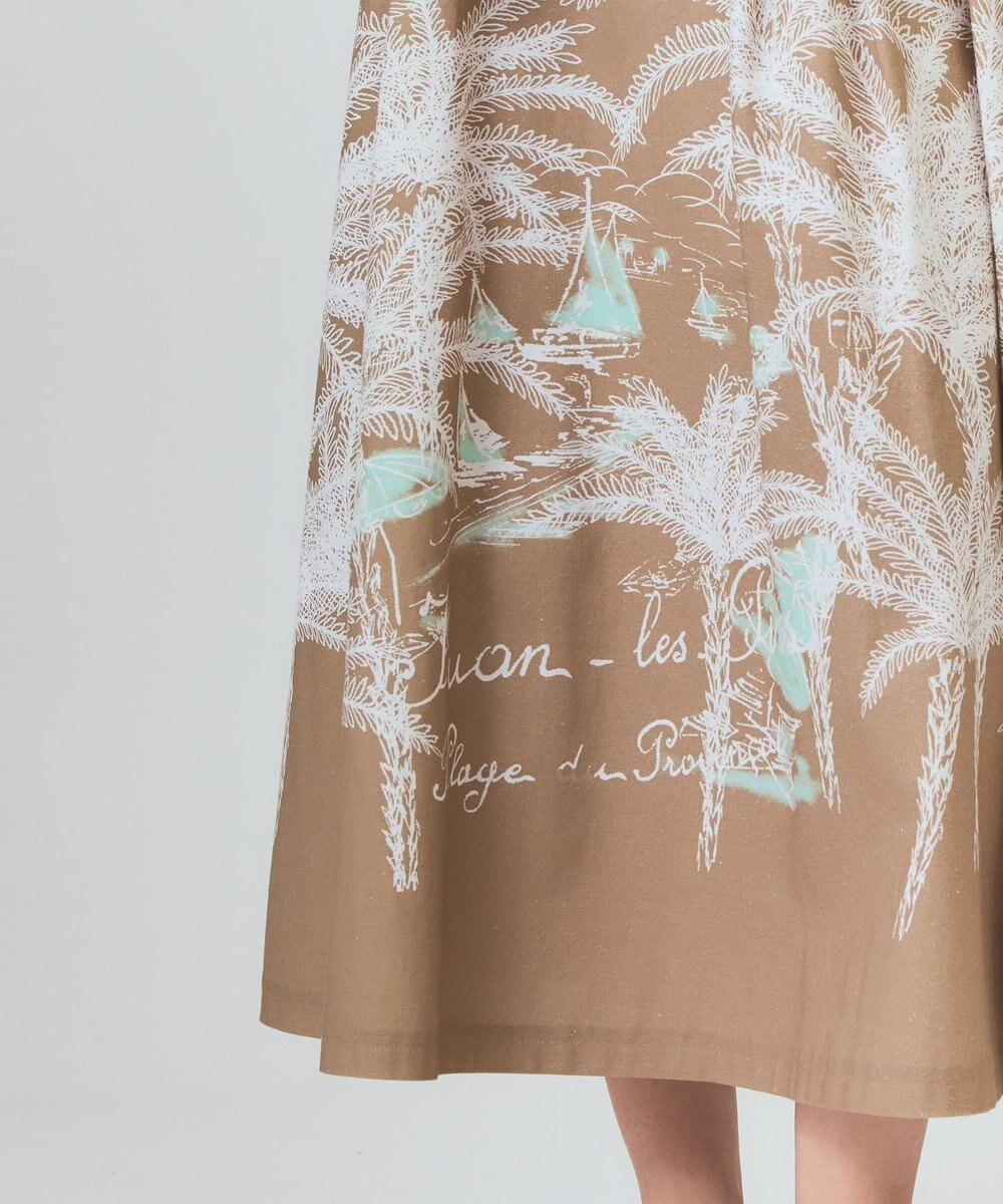 GRACE CONTINENTAL プラージュプリントタックスカート 