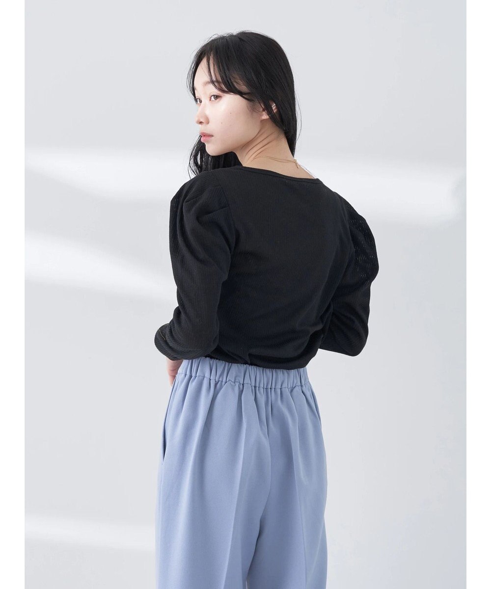 earth music&ecology パフスリーブクレープリブインナー 