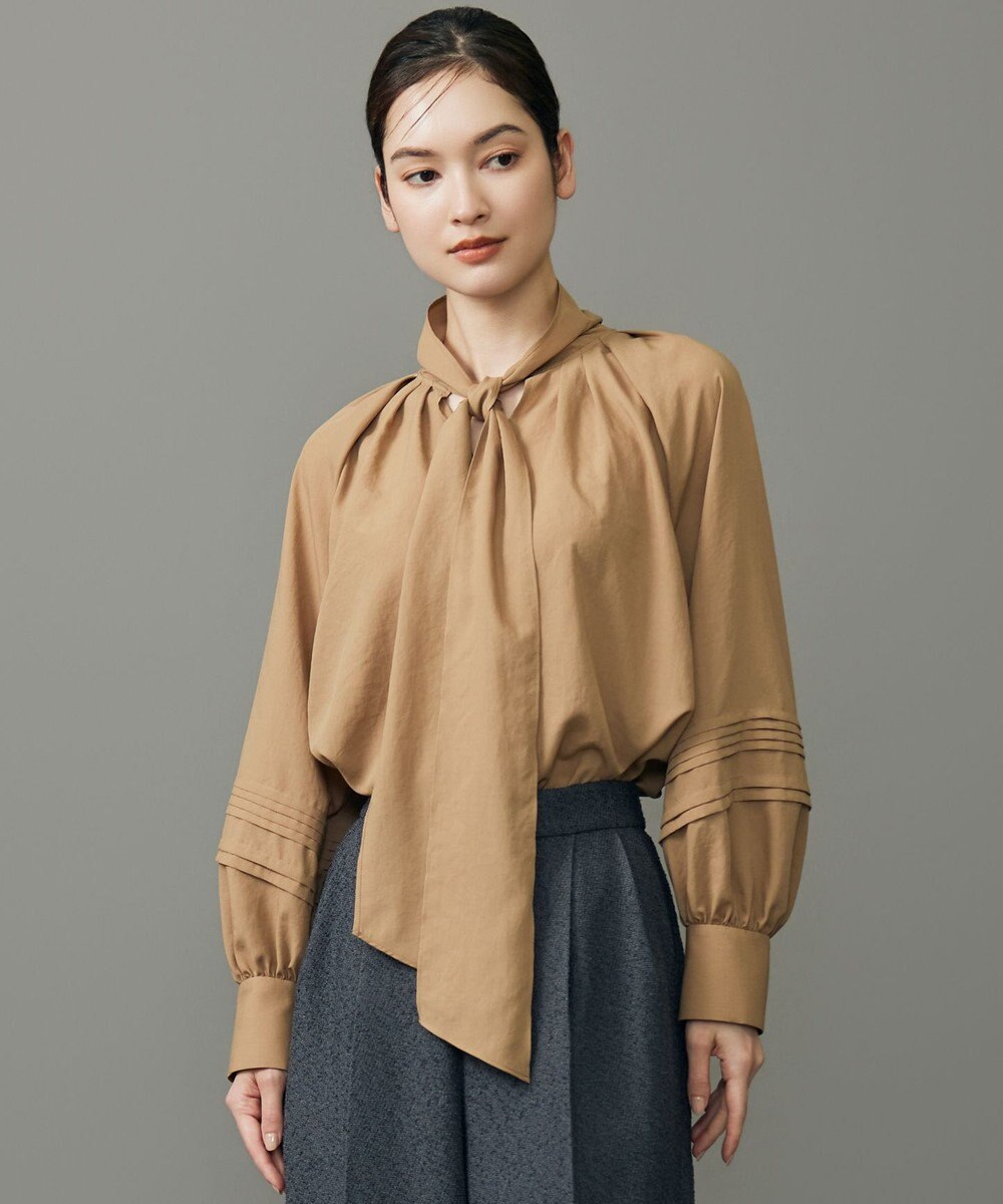 自由区 【カタログ掲載】ソフトスパンビエラボウタイ ブラウス 