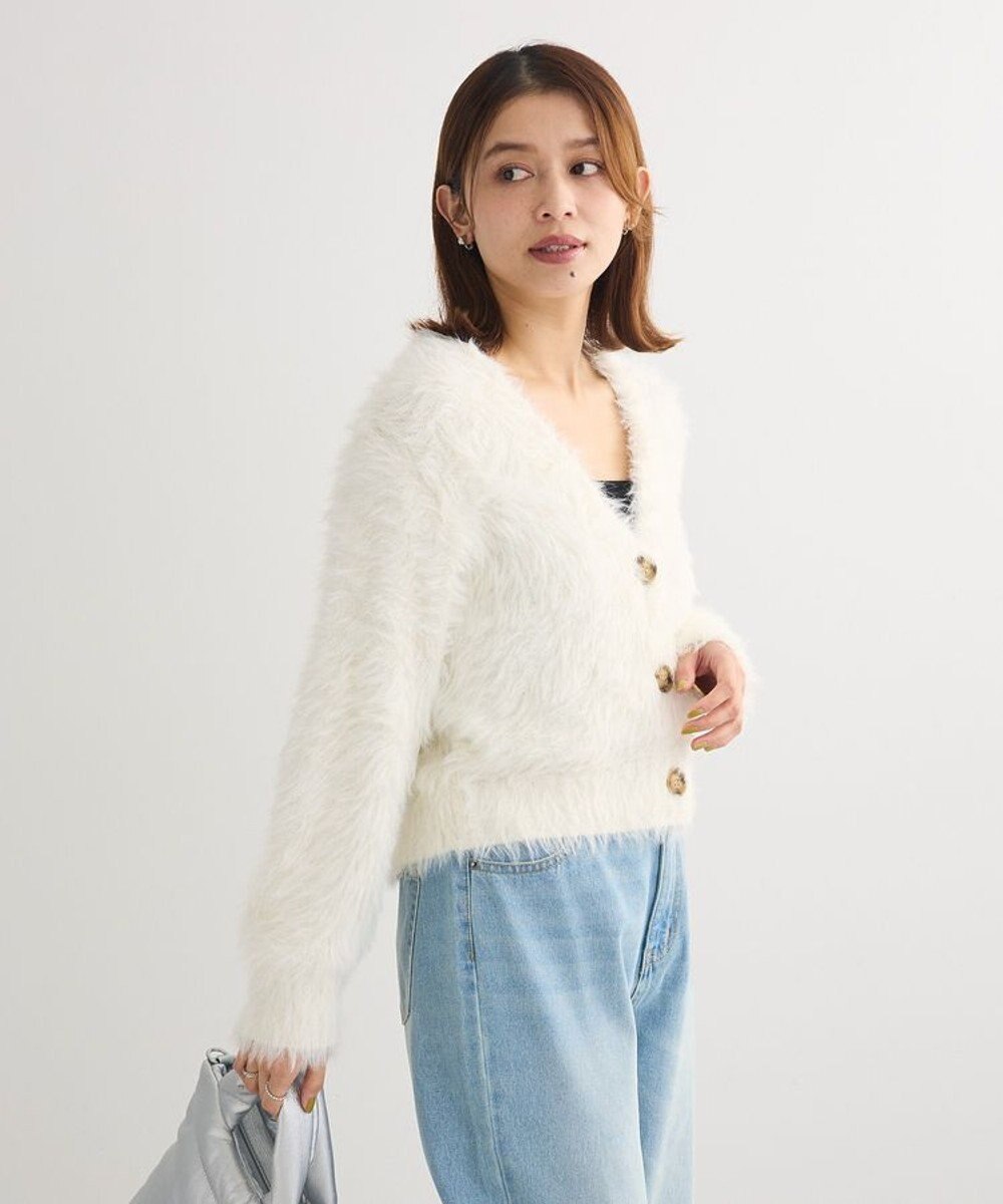 Green Parks ・Ｐｅｔｉｔ　Ｆｌｅｕｒ　シャギーニットカーディガン 