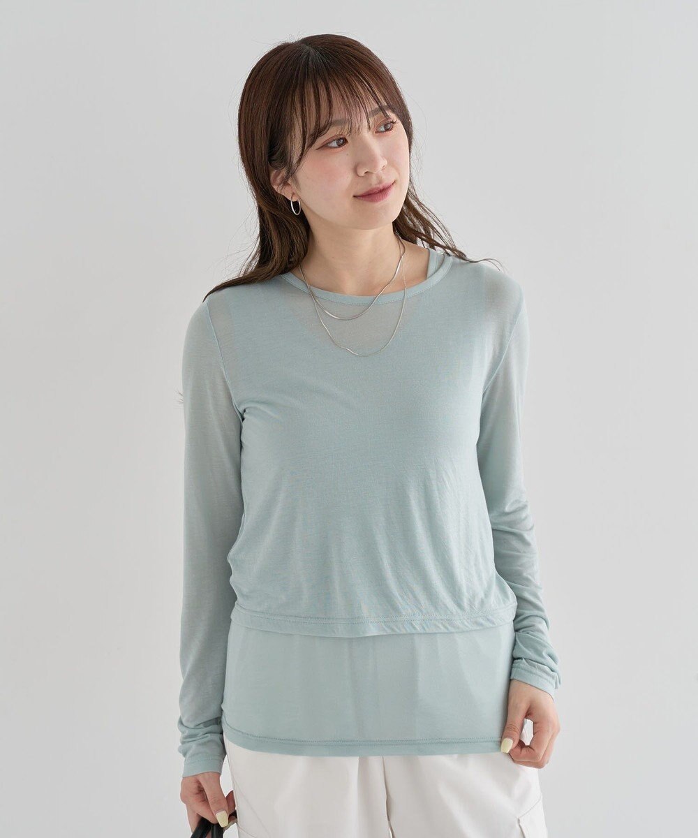 Green Parks ・Ｐｅｔｉｔ　Ｆｌｅｕｒ　レイヤードシアープルオーバ 