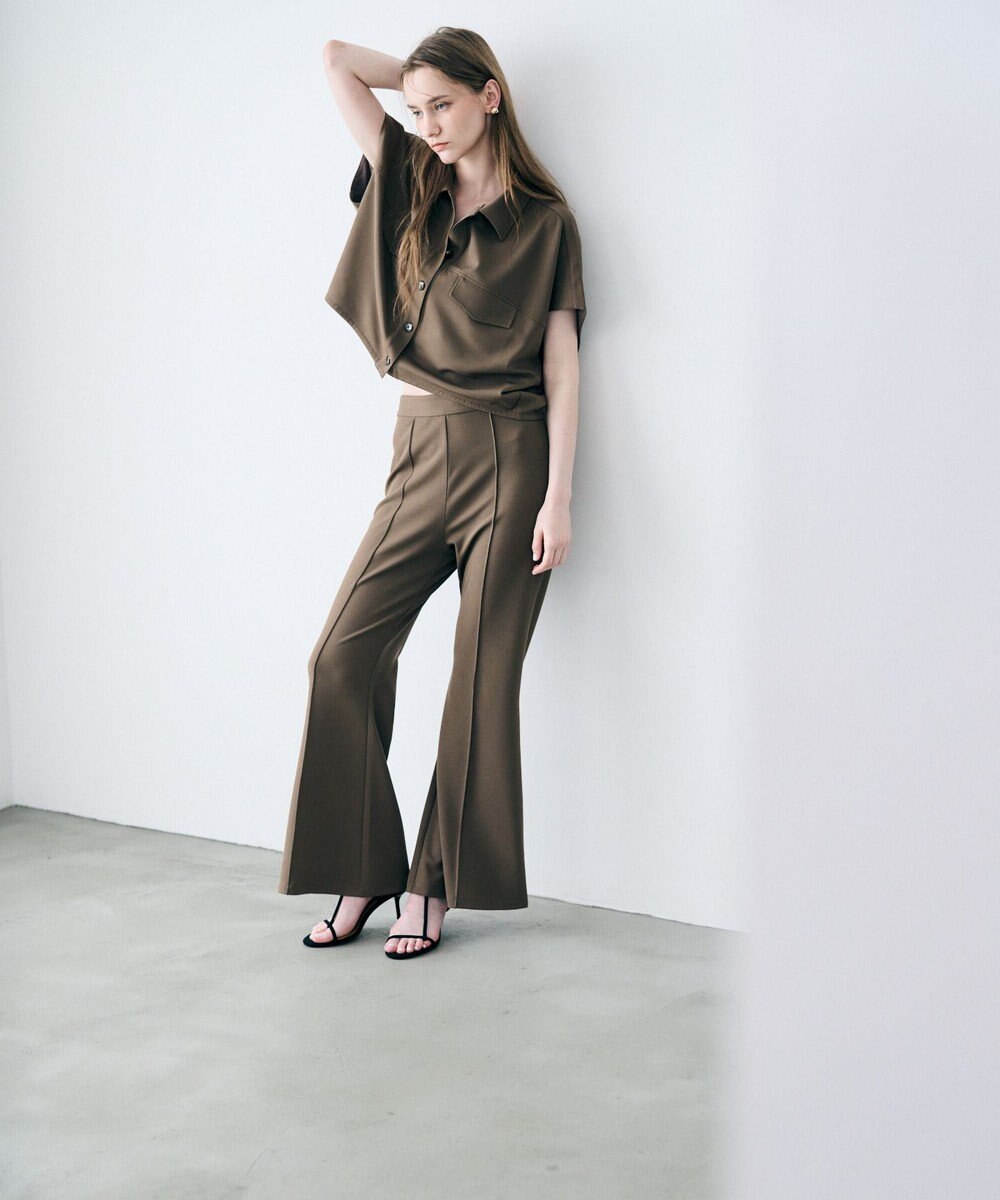 uncrave ジョーゼットダブルジャージー フレアパンツ 