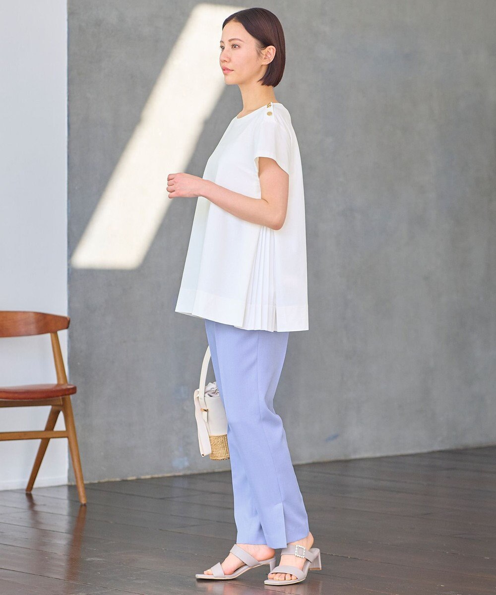 自由区 【接触冷感・速乾・UVケア・撥水・防シワ・XSサイズあり】リネンライクツィルテーパード パンツ 