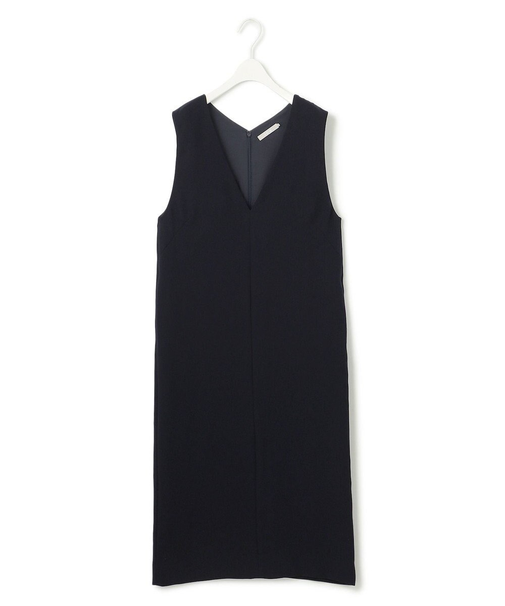 ICB L 【洗える】ライトダブルクロス Vネックワンピース 