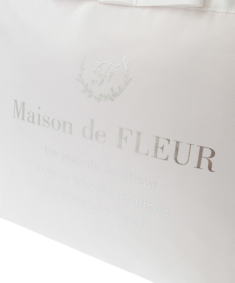 Maison de FLEUR ブランドロゴフリルハンドルトートMバッグ 