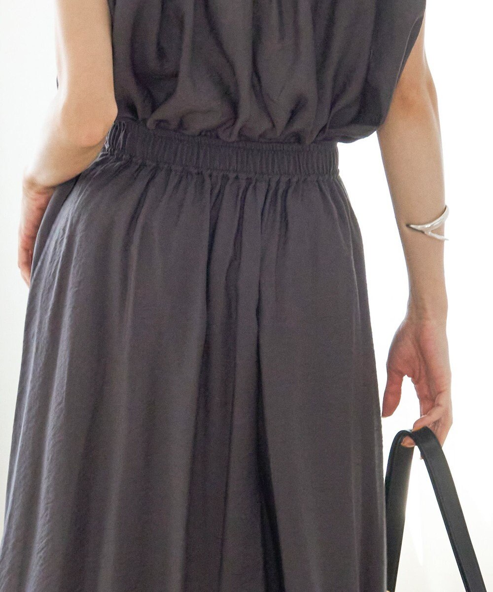 UNFILO ヴィンテージシアー ギャザーワイドパンツ 