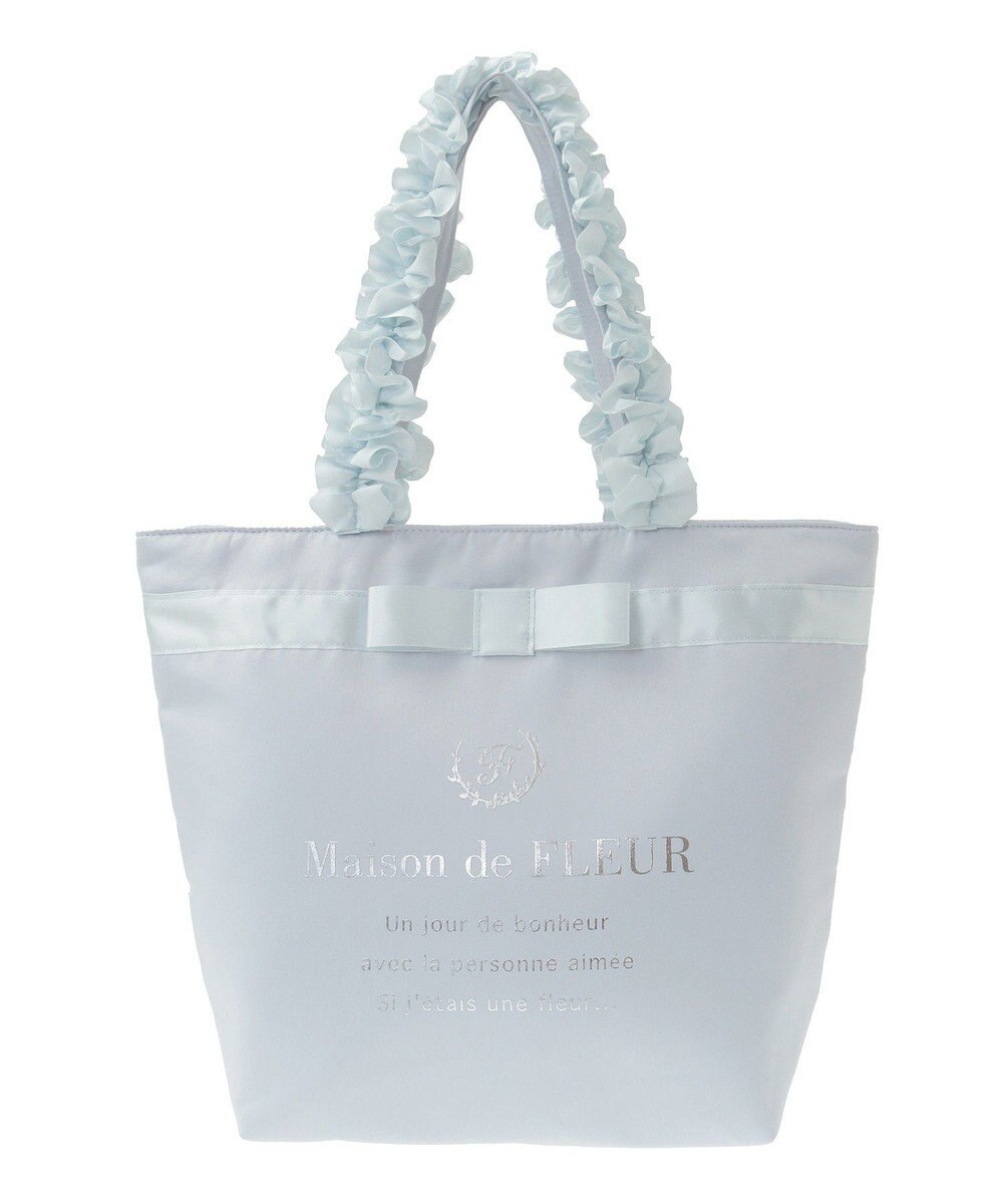 Maison de FLEUR ブランドロゴフリルハンドルトートMバッグ 