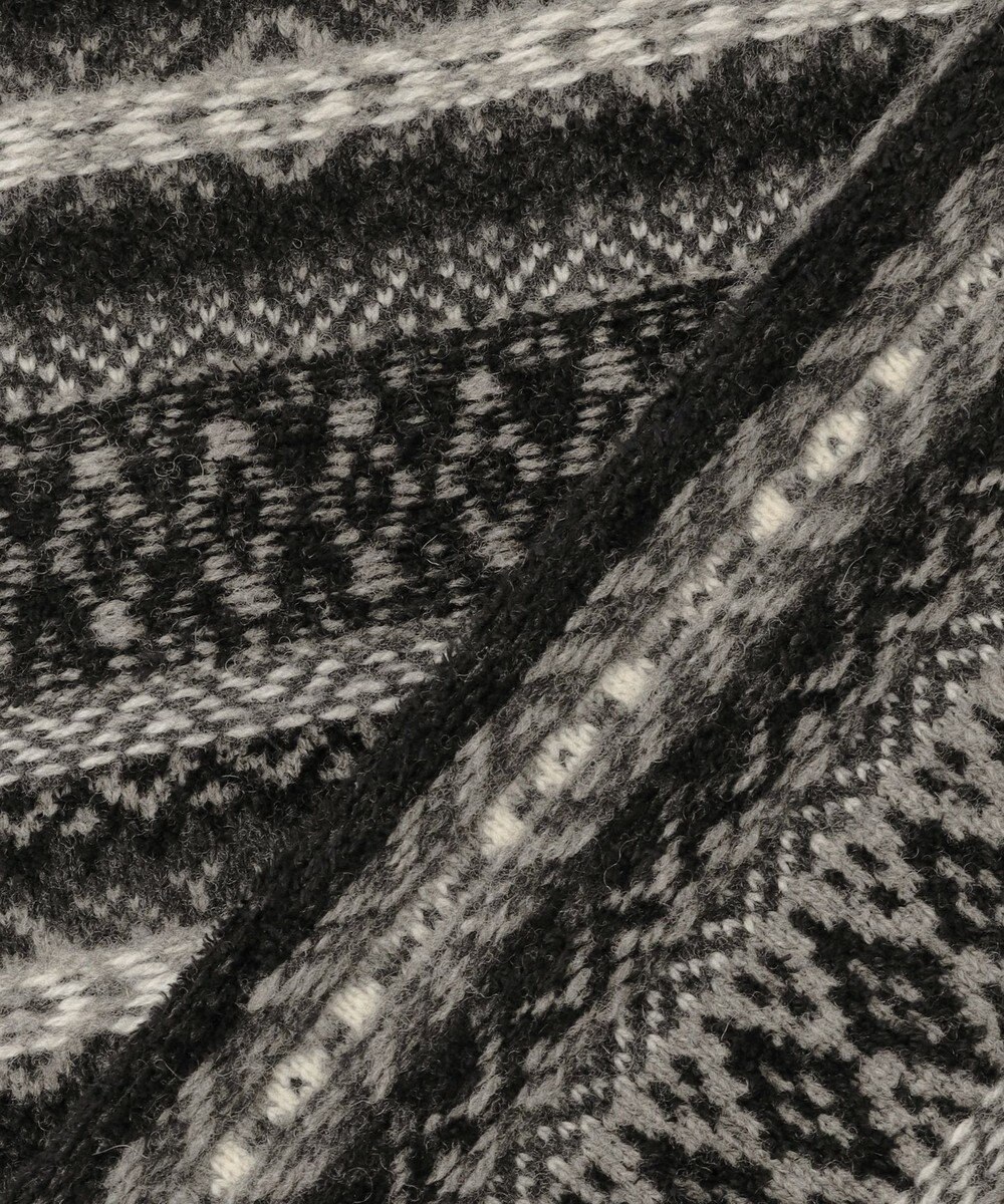 JOSEPH ABBOUD MOUNTAIN 【軽量/ソフト】ラム×モールジャカード ニットブルゾン 