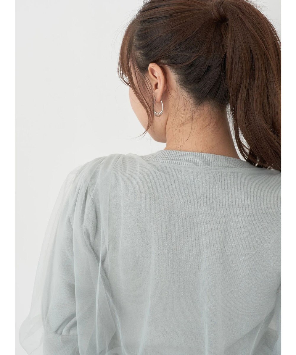 earth music&ecology チュールドッキングニットプルオーバー 