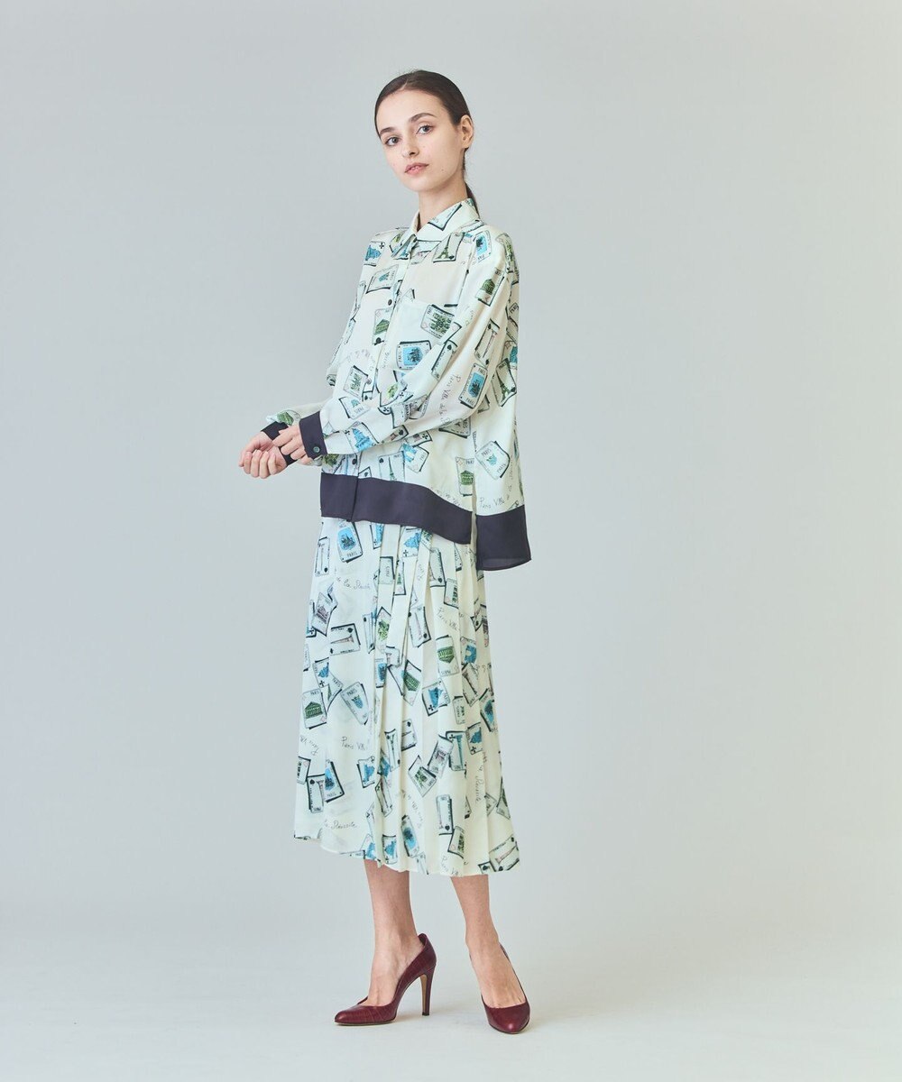 GRACE CONTINENTAL トランププリントラップスカート 