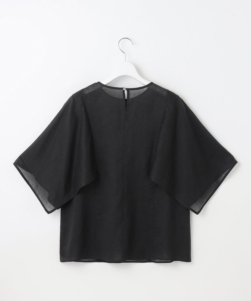 自由区 【WEB限定・接触冷感・洗える】シアーラミーローンイレギュラーヘムスリーブ ブラウス 