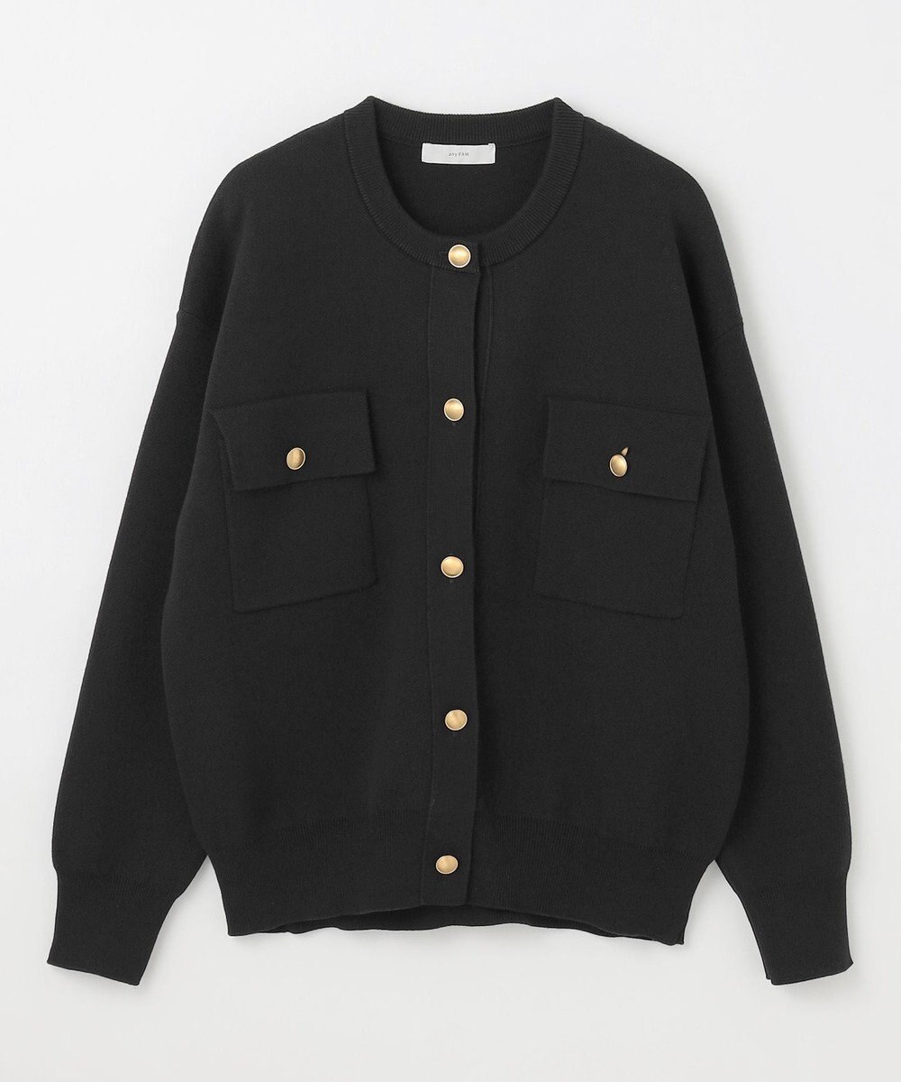 ANY 【洗濯機可】スウェットライクカーディガン 
