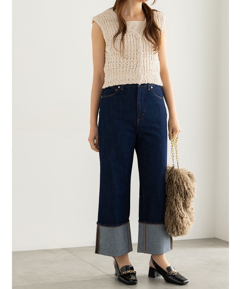 Te chichi スラブヤーンニットベスト 