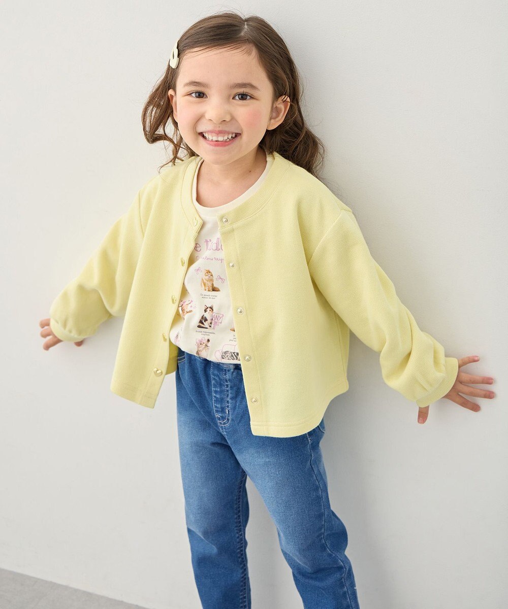 ANY KIDS 【洗濯機可能】スナップボタン カーディガン 