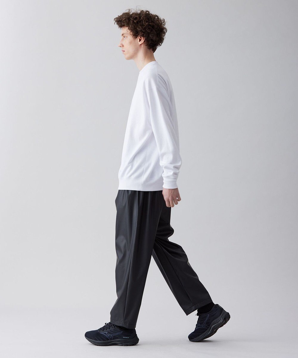 UNFILO MENS 【ストレッチ】レザーライク ワイドパンツ [23年春夏商品] 