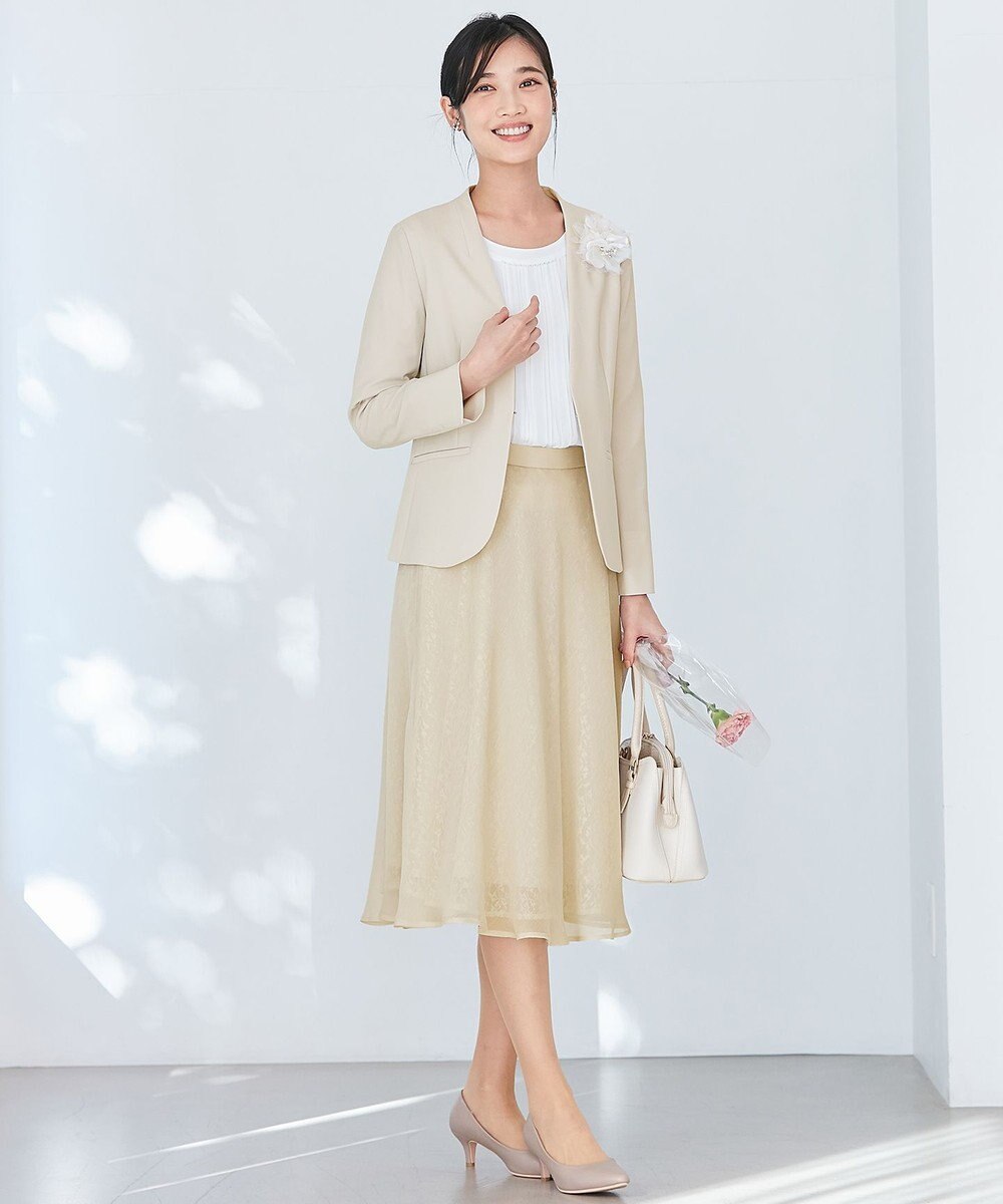 ANY SIS 【洗える】セレモニーダブルクロス カラーレス ジャケット 