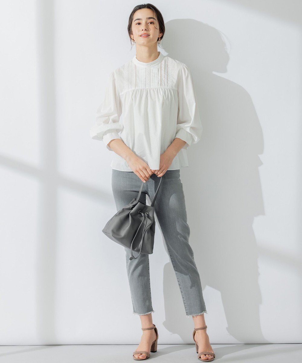 組曲 レースコンビタックディテール ブラウス 