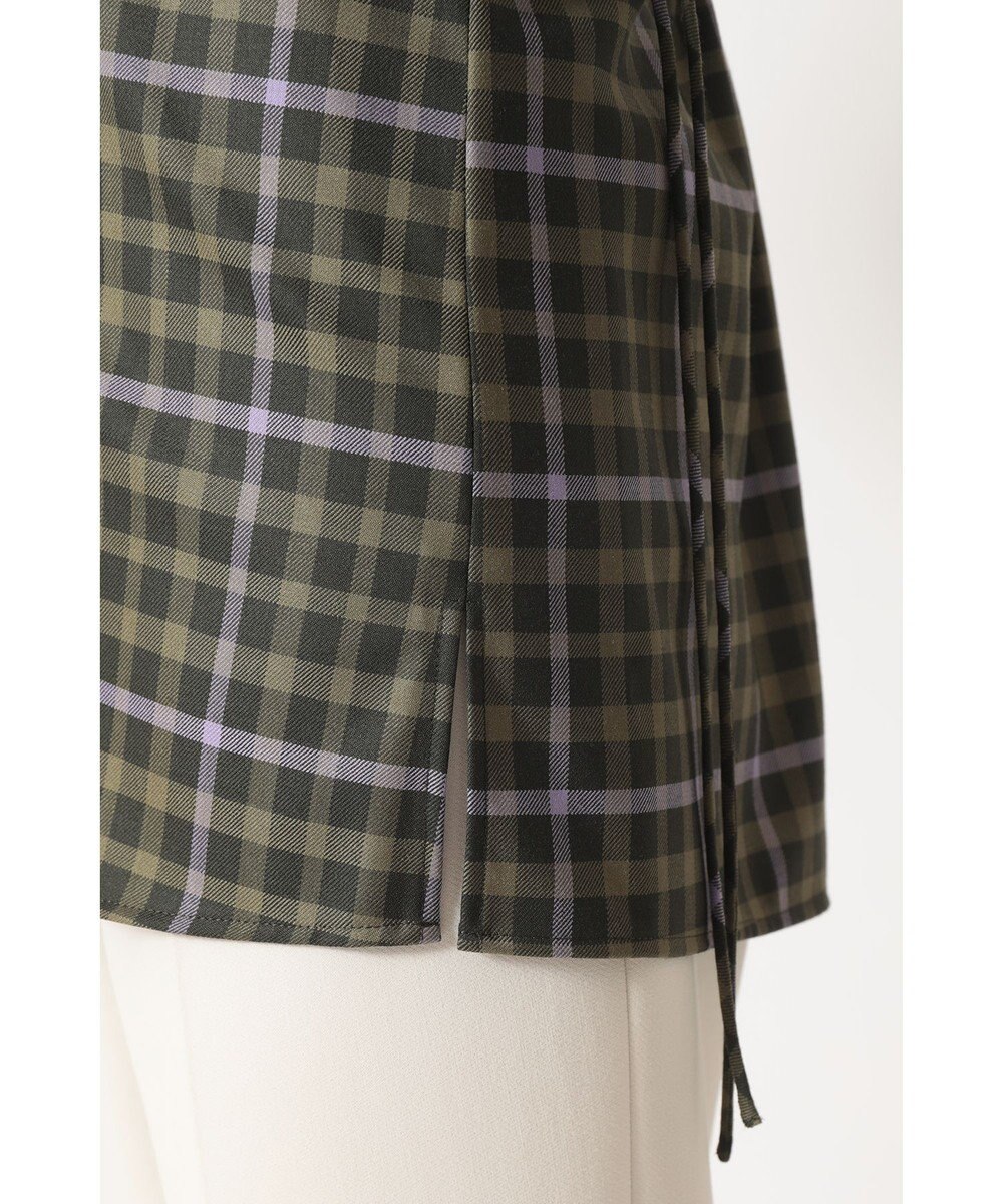 DAKS チェック ドローストリングオーバーシャツ 