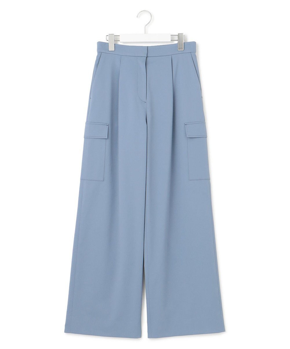 ICB 【UVカット・吸水速乾・洗える】シェルタリングドライサテン  ワイドストレートカーゴパンツ 