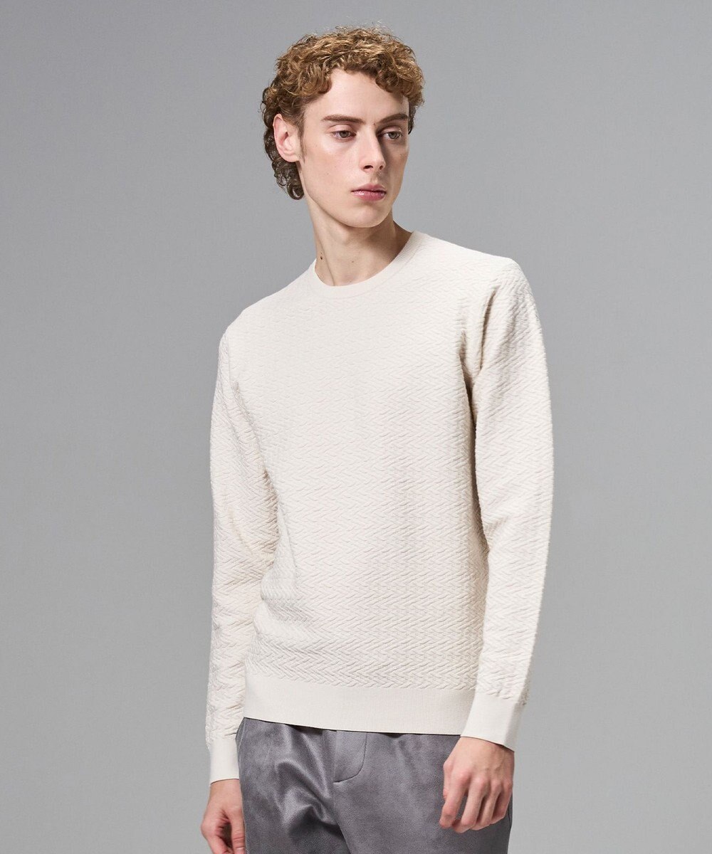 JOSEPH HOMME 新柄【イージーケア】 ヴィスコースリンクス　クルーネックニット 