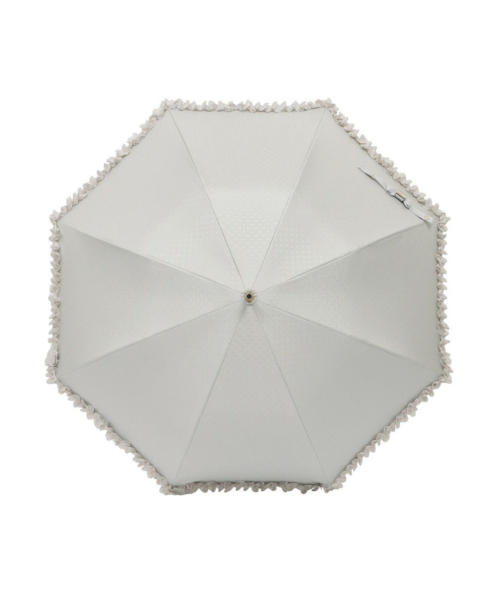 MOONBAT 【遮光/晴雨兼用日傘】LANVIN en Bleu (ランバン オン ブルー)ドビーフリル ハート 遮熱 UV 長傘 