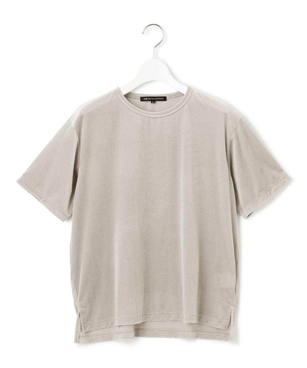 23区 S 【洗える】シアーベロア リラックス Tシャツ 