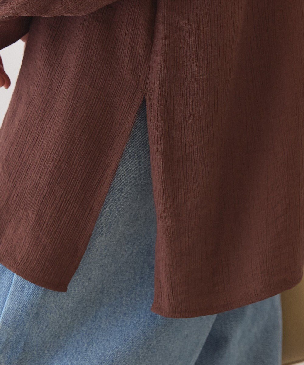 AMERICAN HOLIC 楊柳バンドカラーシャツ 