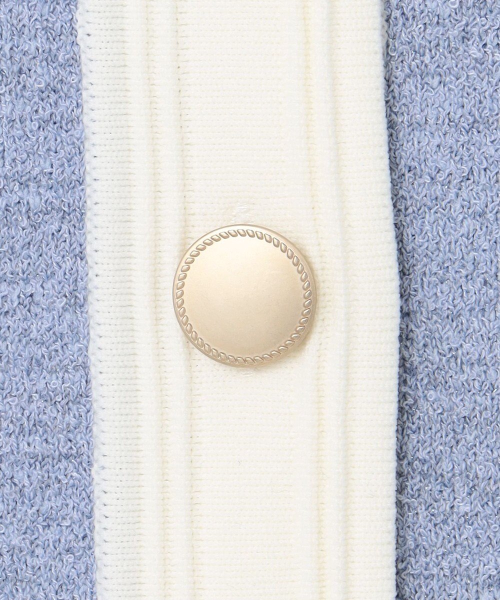 ANY SIS バイカラーラメニット カーディガン 