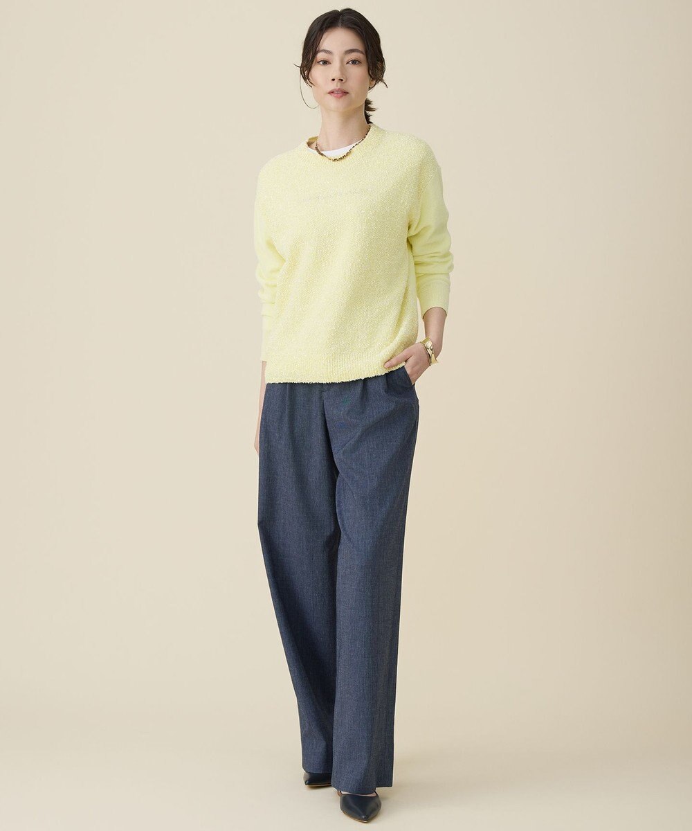 自由区 L 【セットアップ対応】ソフトリネンダンガリーワイド パンツ 