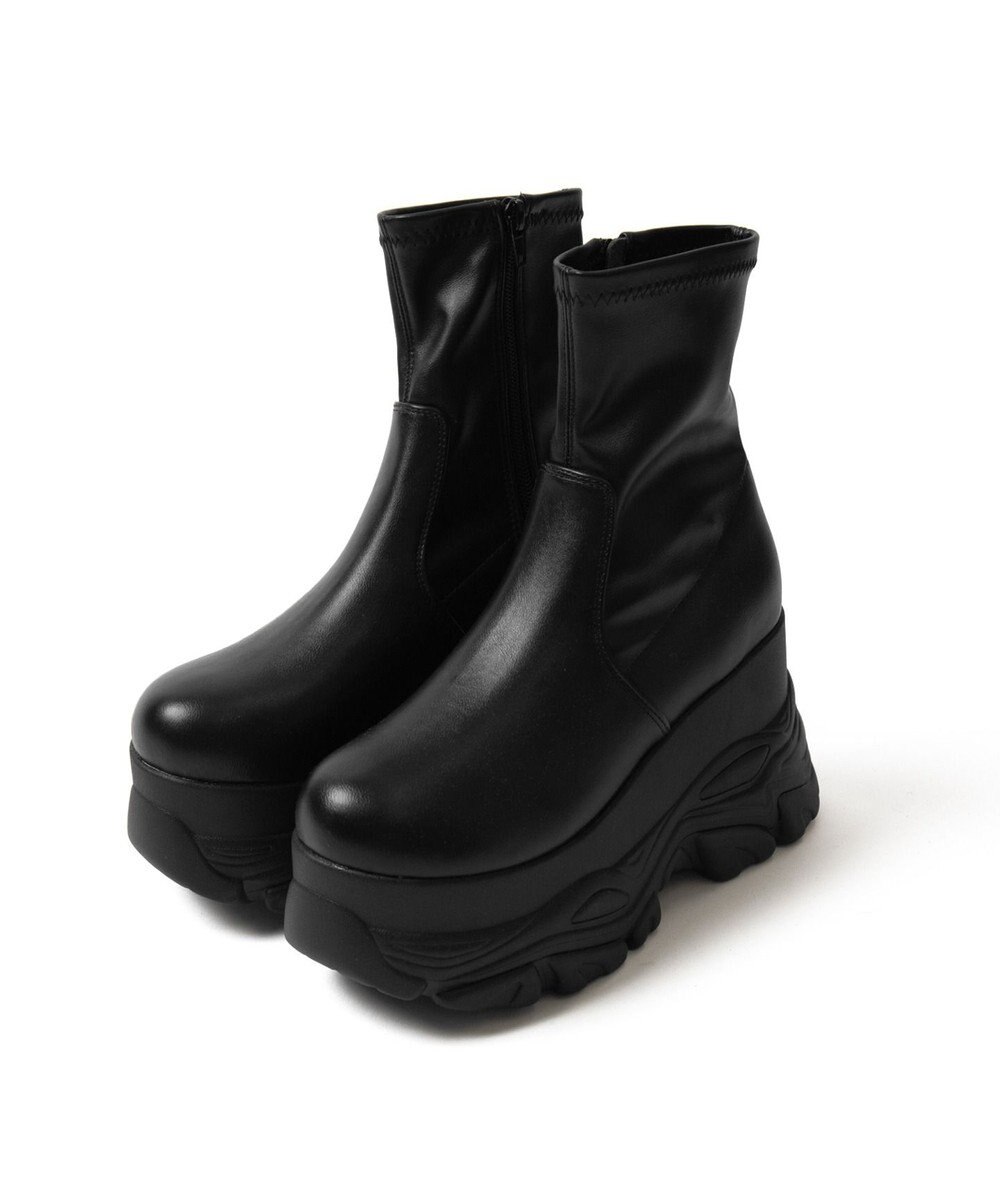 WEGO 厚底ボリュームスニーカーソールショートブーツ 