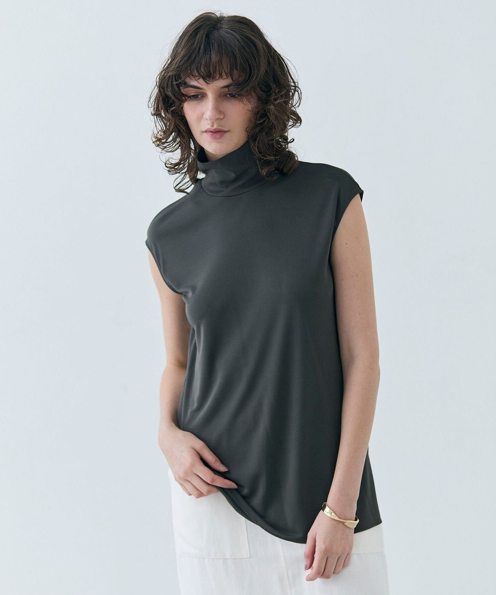 BEIGE， 【洗える・VERY 6月号掲載】MELLE / ジャージーハイネックカットソー 