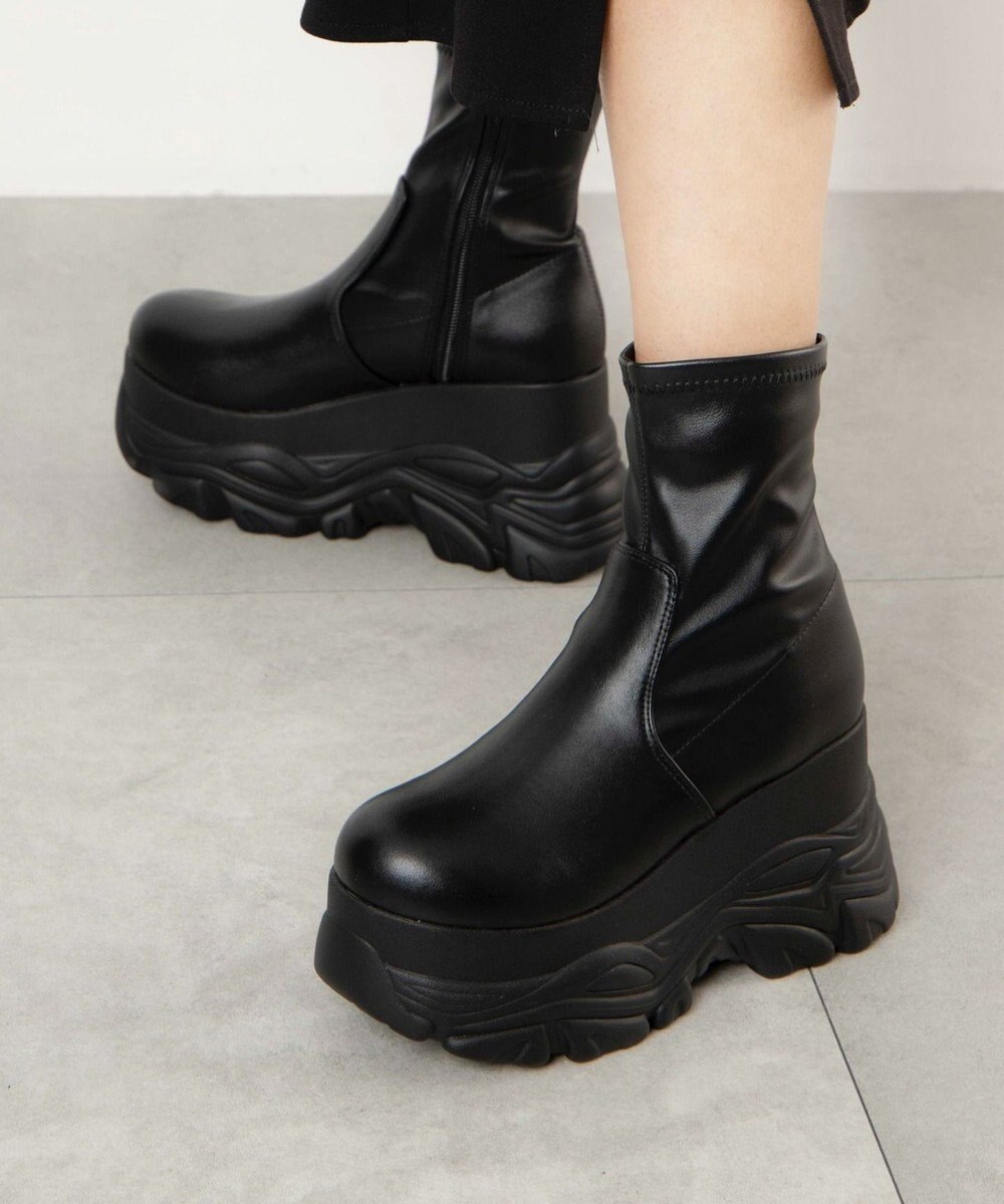 WEGO 厚底ボリュームスニーカーソールショートブーツ 