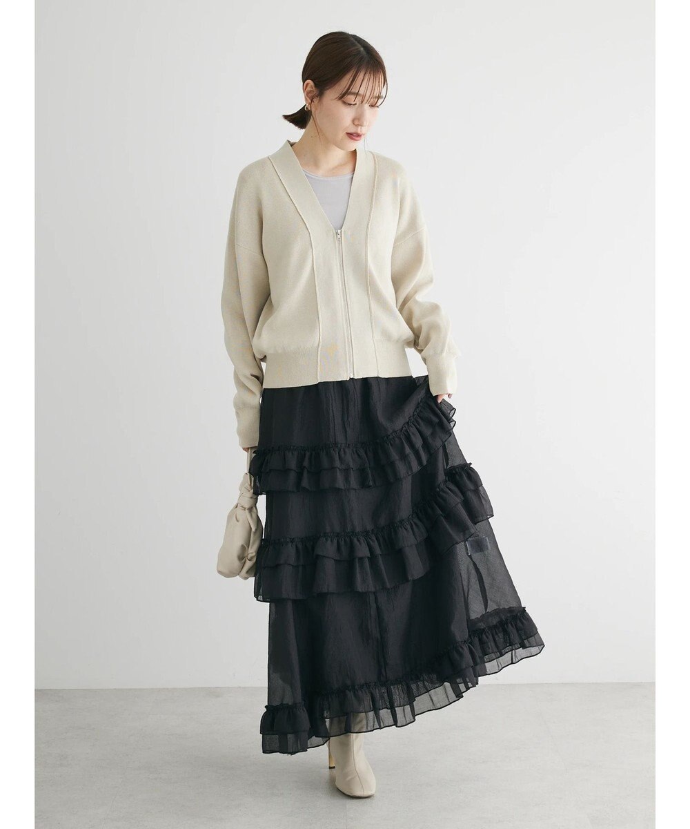 Green Parks ・ＥＬＥＮＣＡＲＥ　ＤＵＥ　シアーフリルティアードスカート 