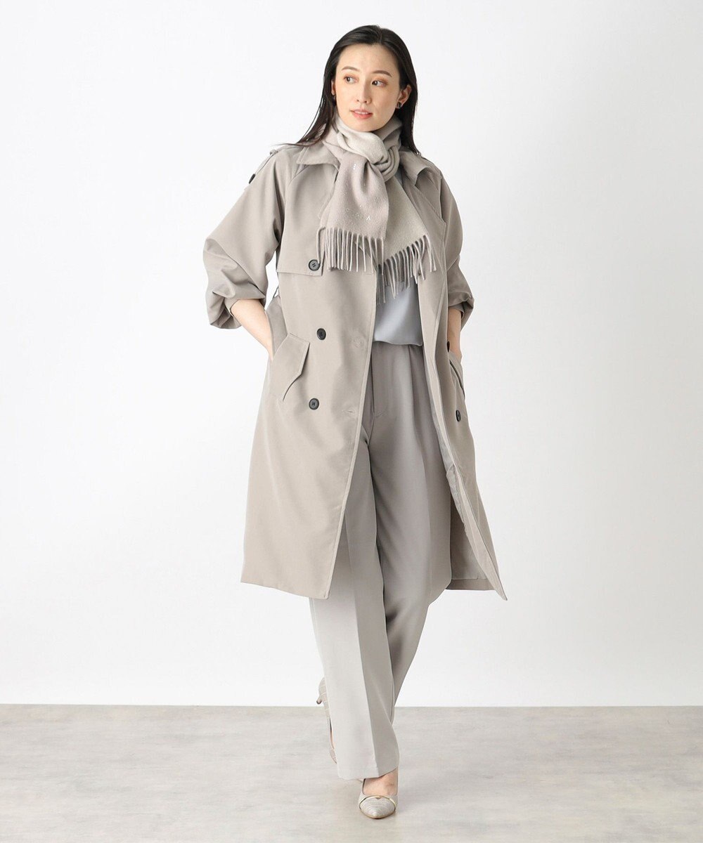 MOONBAT 【洗える】FURLA カシミヤ混ラメ入りラインストーンストールマフラー／幅30cm 