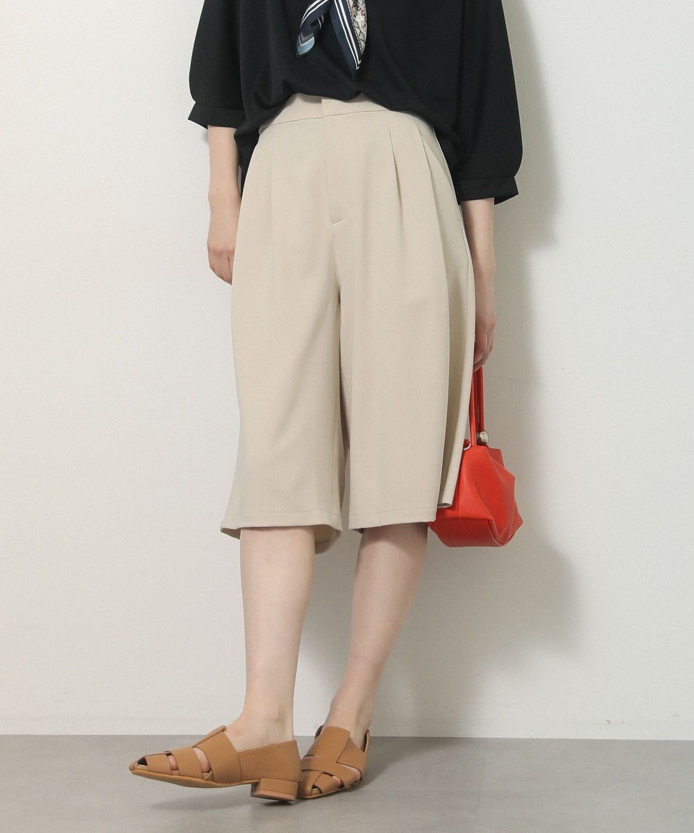 Green Parks イージーケアキュロットパンツ 