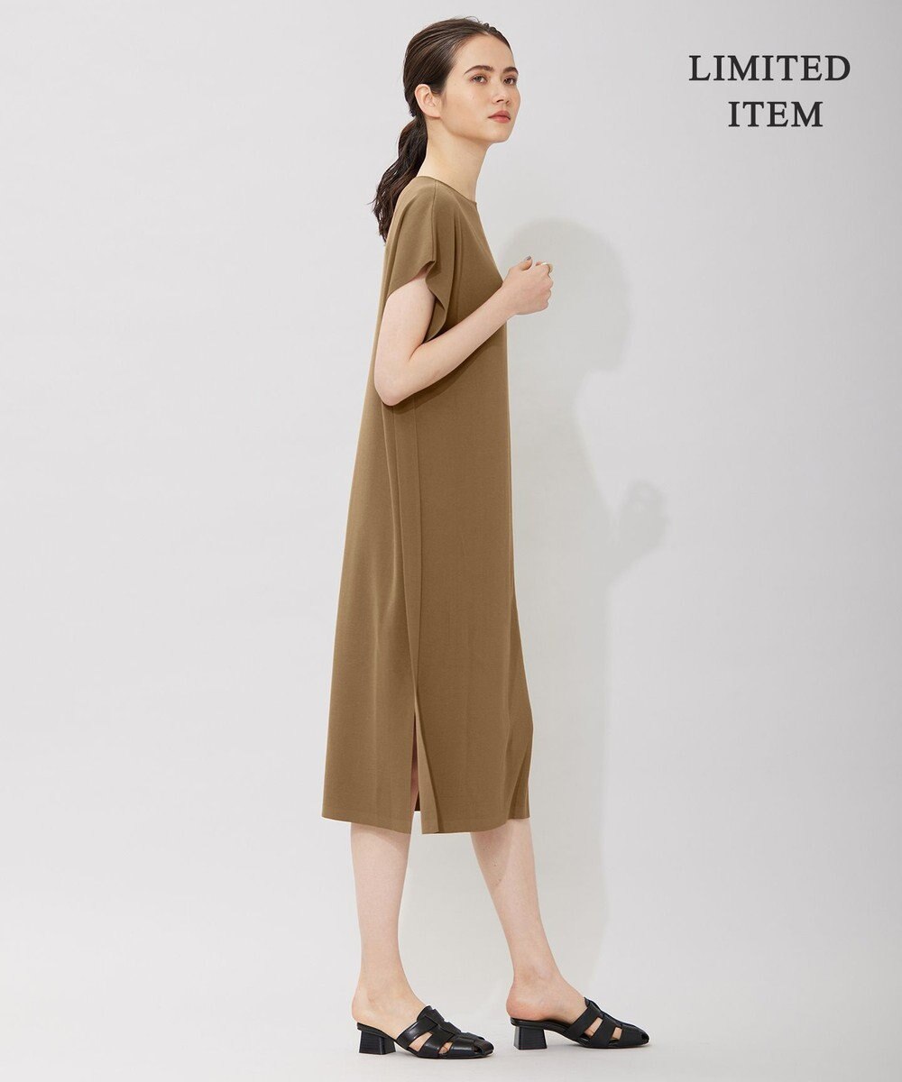 ICB 【WEB限定・洗える】ドライコットンアセテート  サイドスリットワンピース 