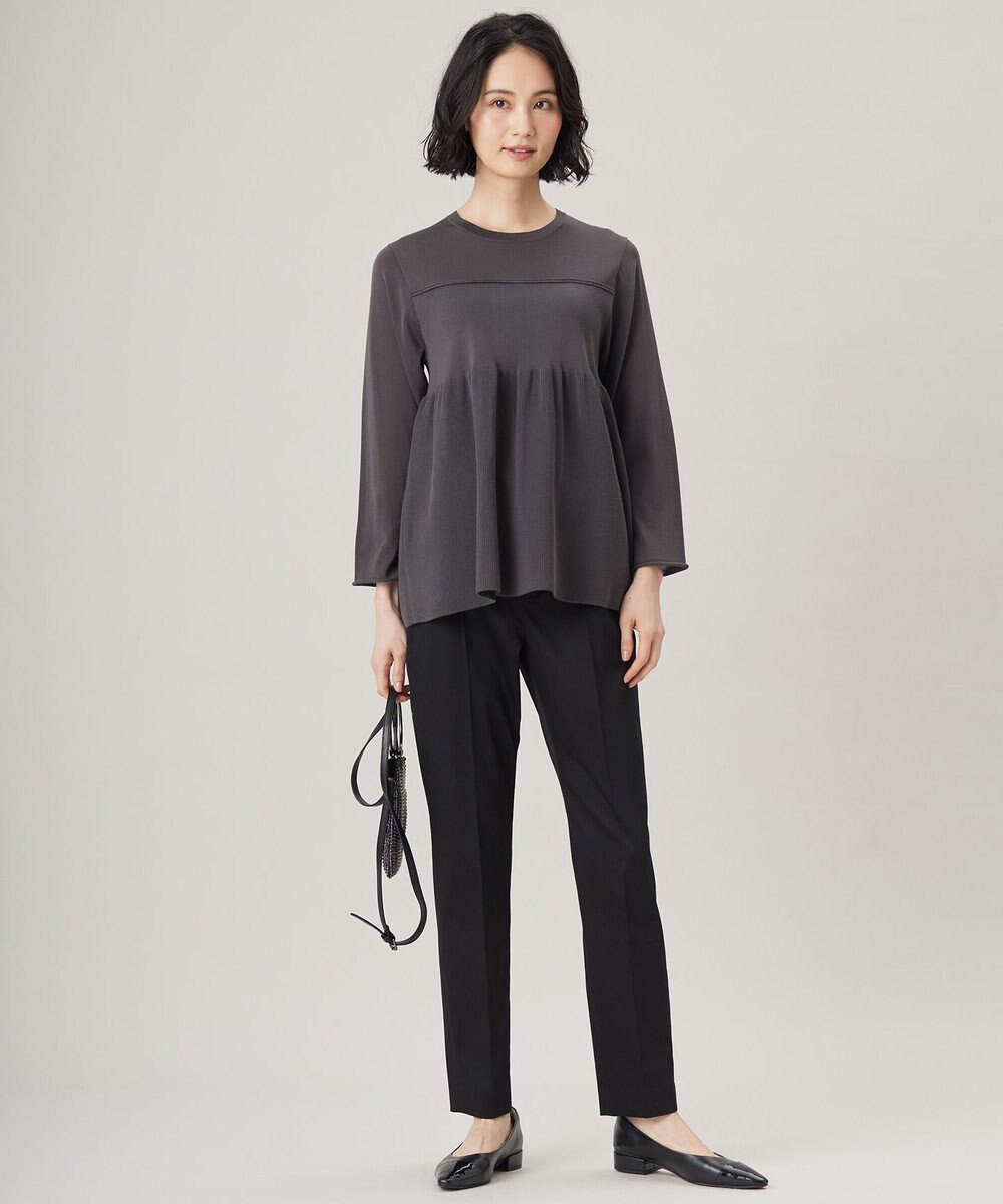 自由区 S 【UVカット・接触冷感・洗える】コットンサテンテーパード パンツ 