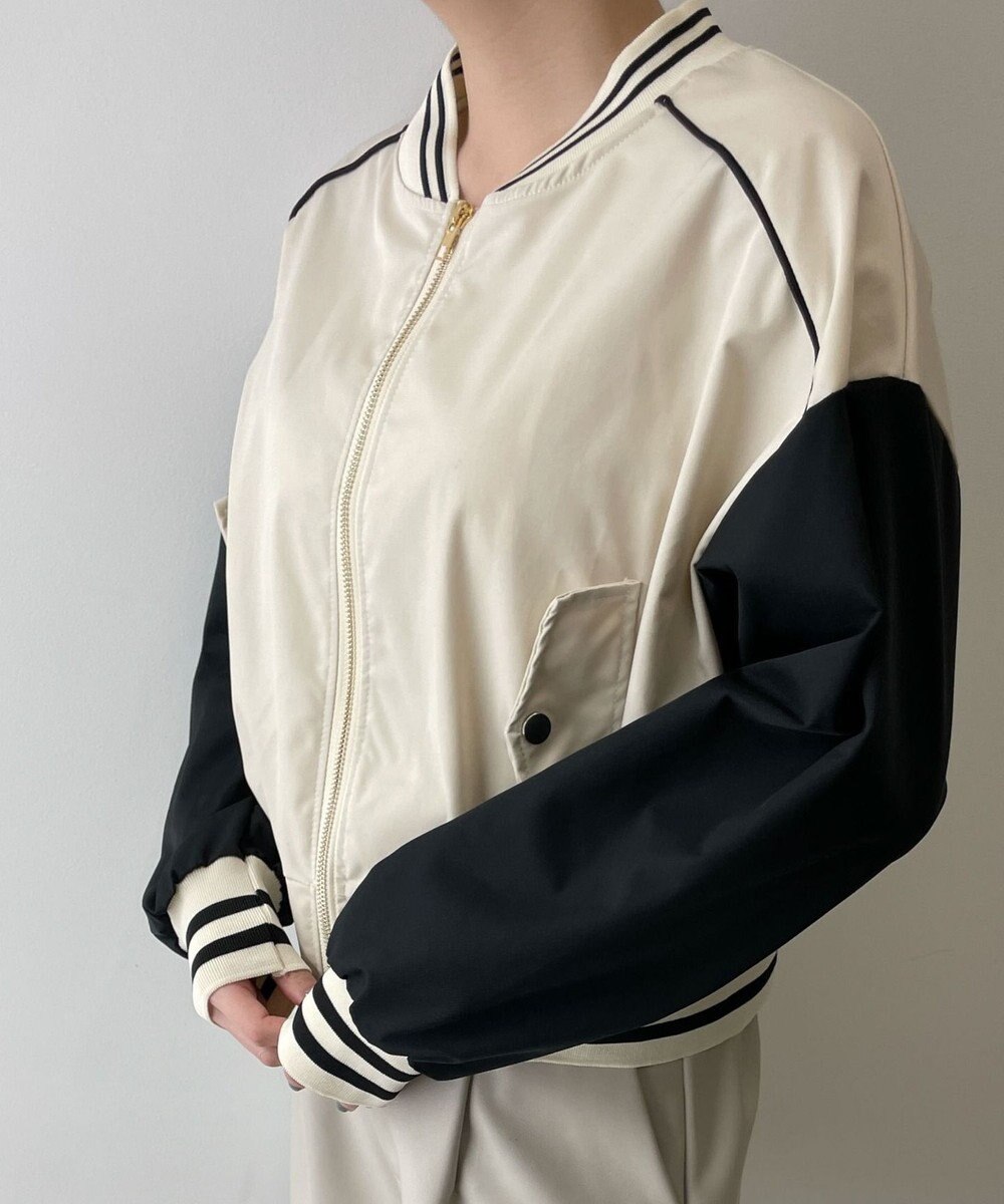 WEGO 配色デザインブルゾン 