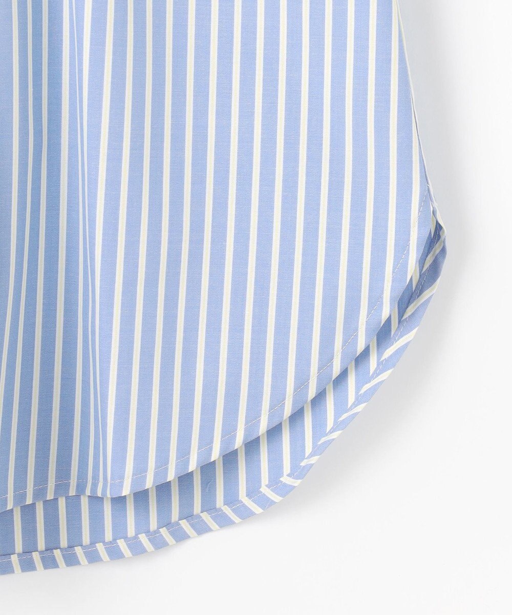 J.PRESS LADIES 【洗える・接触冷感・UVケア】エステネージュストライプ シャーリング  ブラウス 